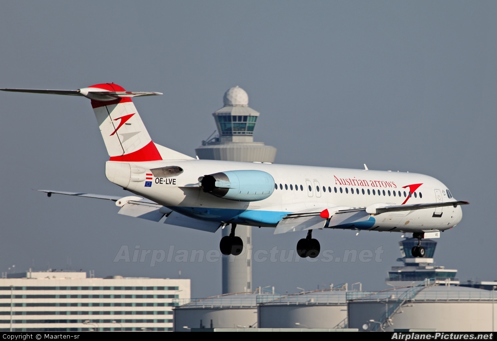 Austrian Airlines/Arrows/Tyrolean OE-LVE aircraft at Amsterdam - Schiphol