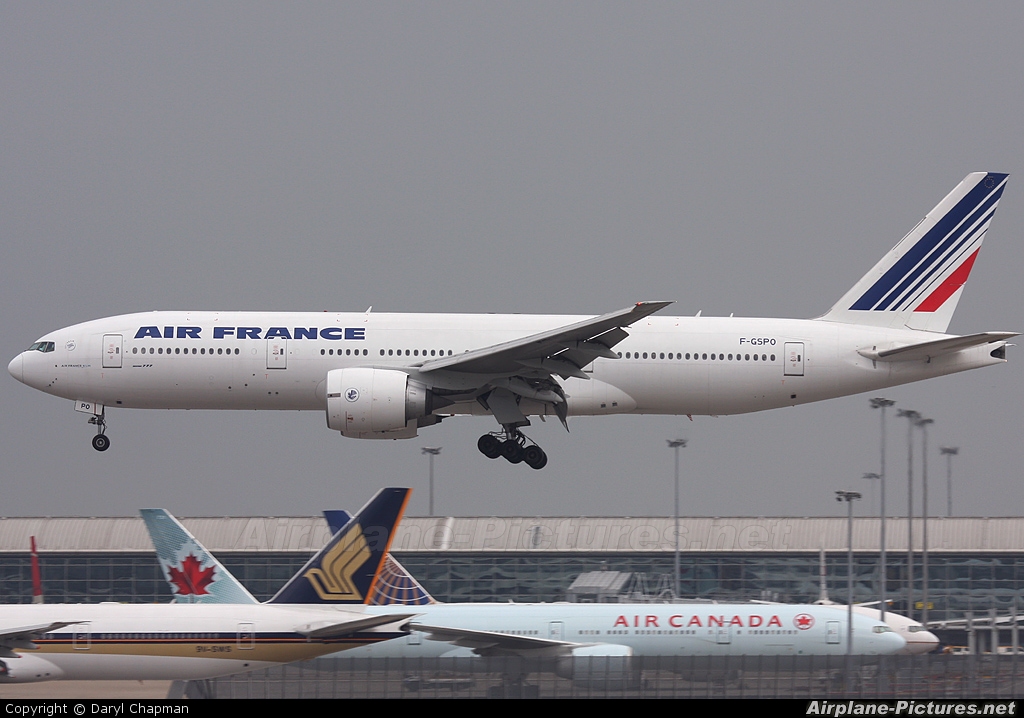 Air France F-GSPO aircraft at HKG - Chek Lap Kok Intl