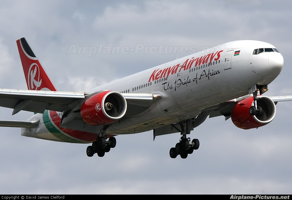 Kenya Airways 5Y-KQS aircraft at London - Heathrow
