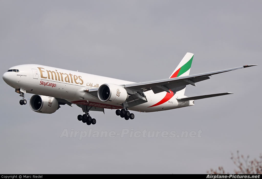 Emirates Sky Cargo A6-EFD aircraft at Frankfurt