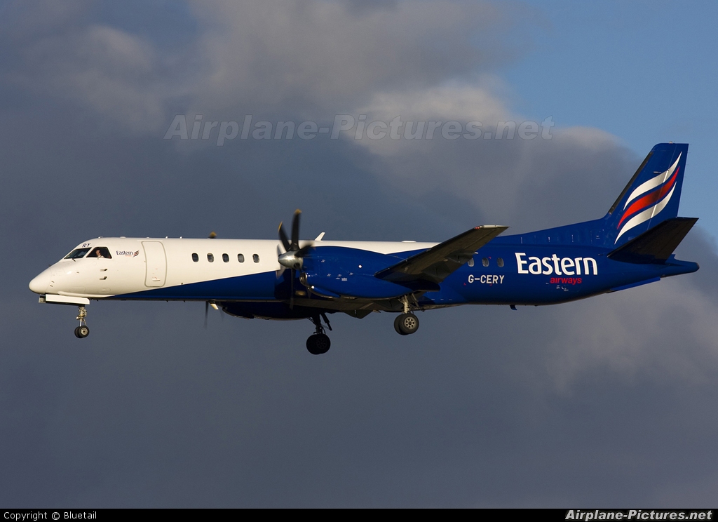 Eastern Airways G-CERY aircraft at Aberdeen / Dyce