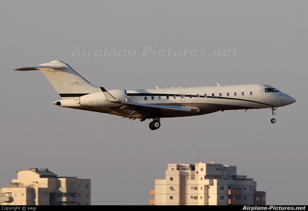 Global Jet Luxembourg LX-FLY aircraft at Tel Aviv - Ben Gurion