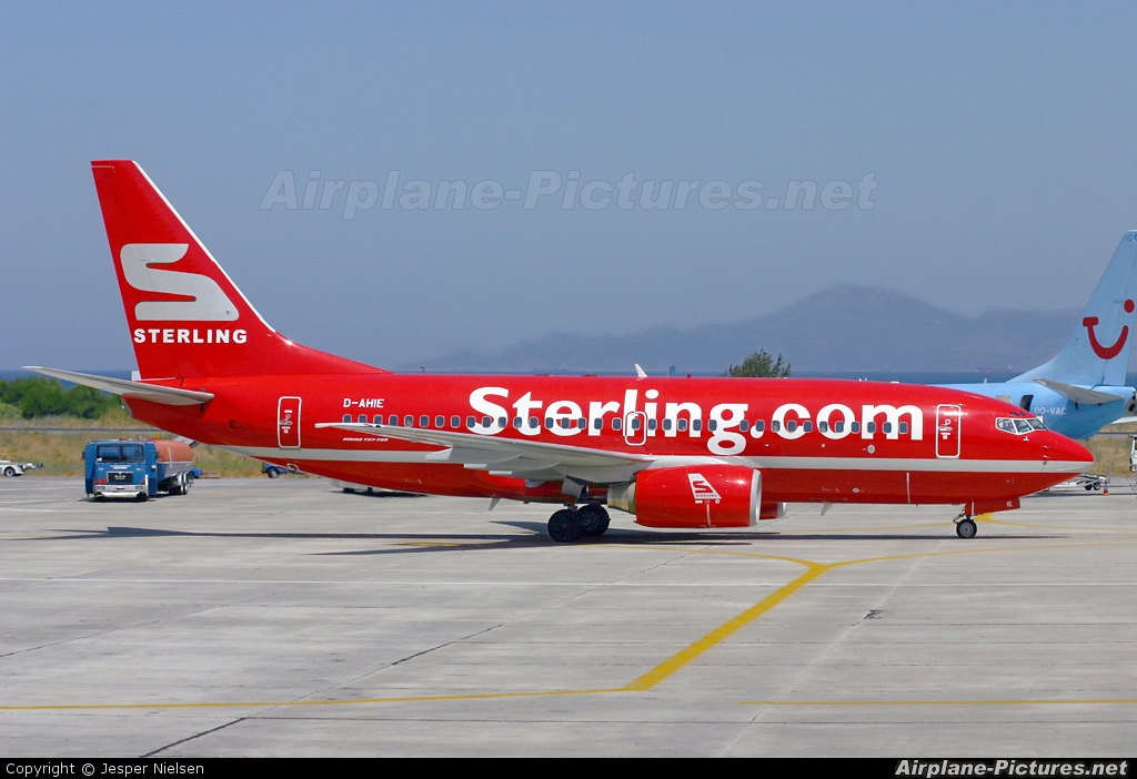 Sterling D-AHIE aircraft at Rhodes - Diagoras