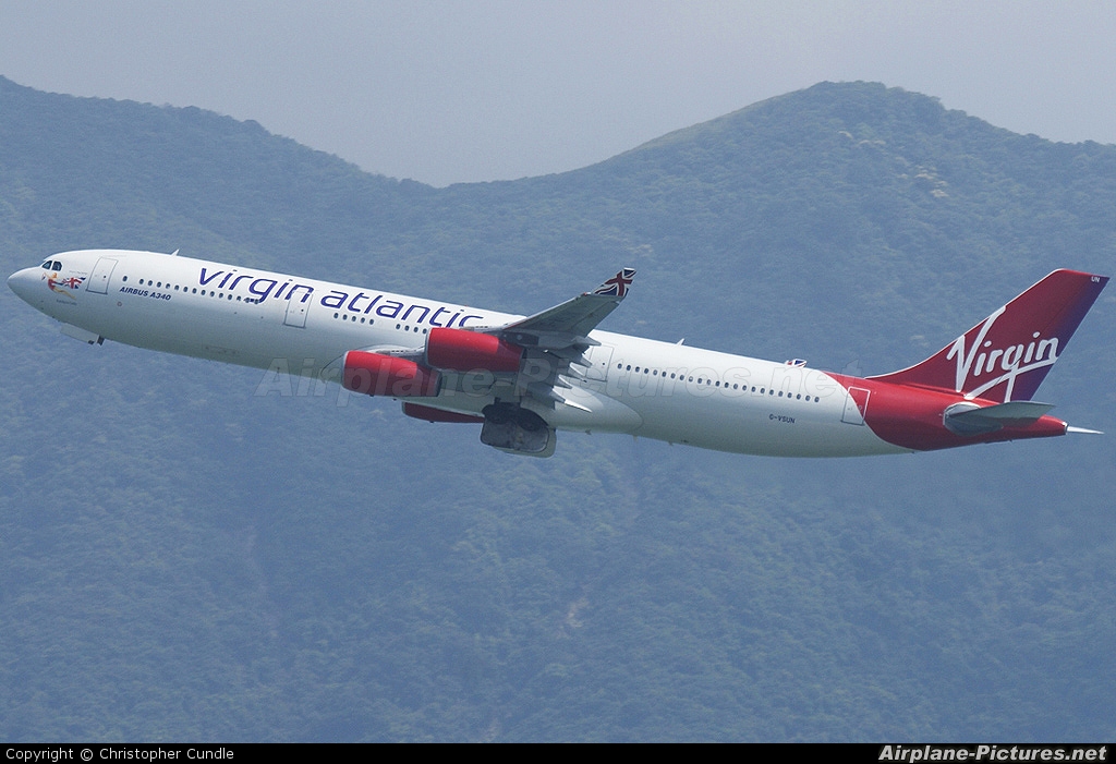 Virgin Atlantic G-VSUN aircraft at HKG - Chek Lap Kok Intl