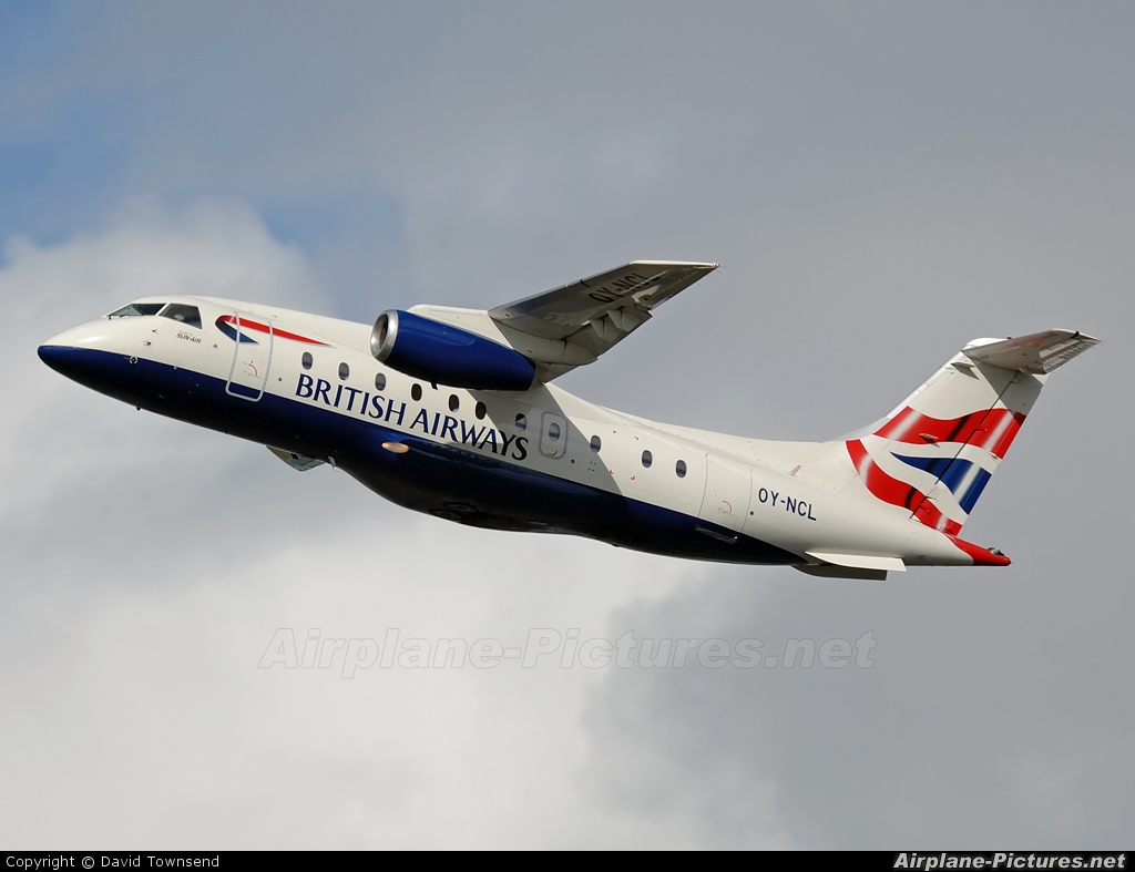 British Airways - Sun Air OY-NCL aircraft at Prestwick
