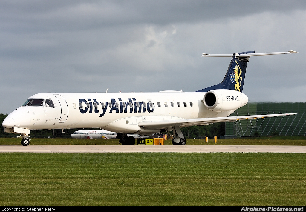 City Airline SE-RAC aircraft at Manchester