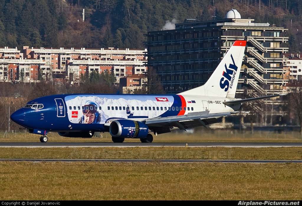 SkyEurope OM-SEC aircraft at Innsbruck