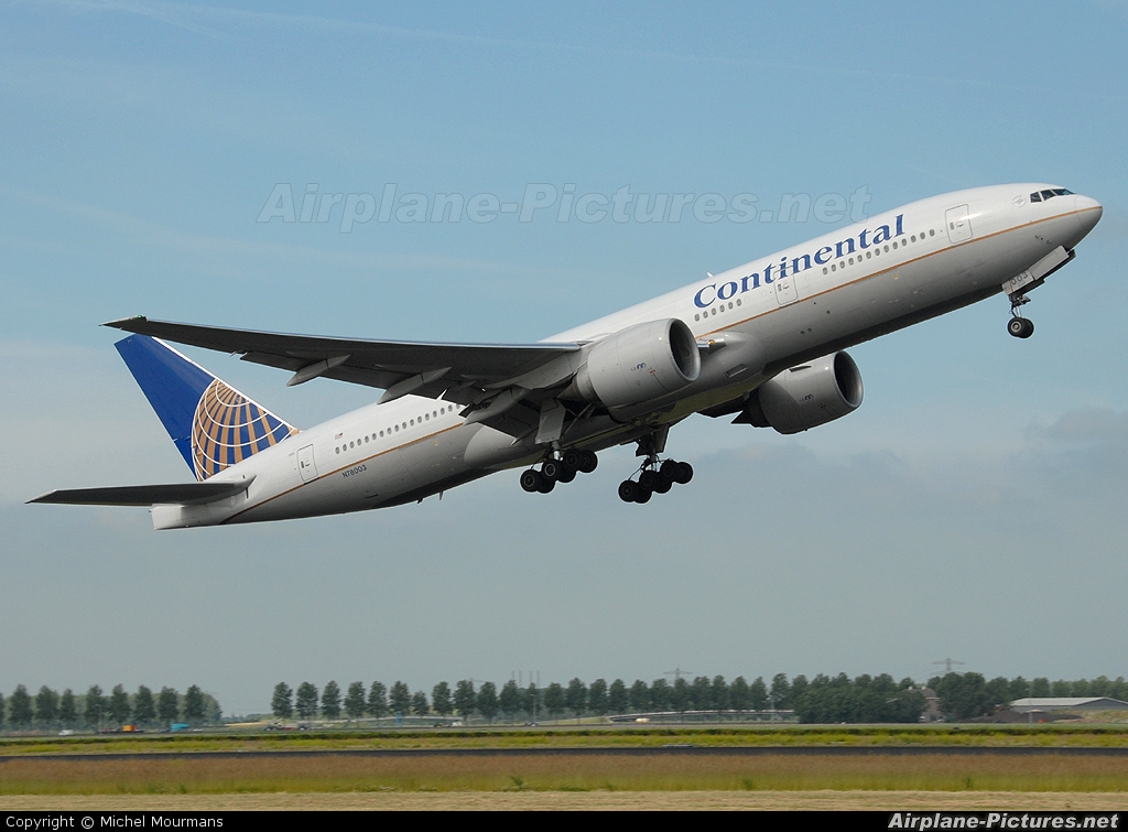 Continental Airlines N78003 aircraft at Amsterdam - Schiphol