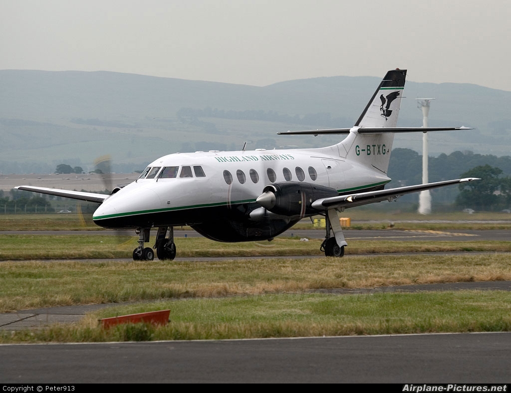 Highland Airways G-BTXG aircraft at Glasgow