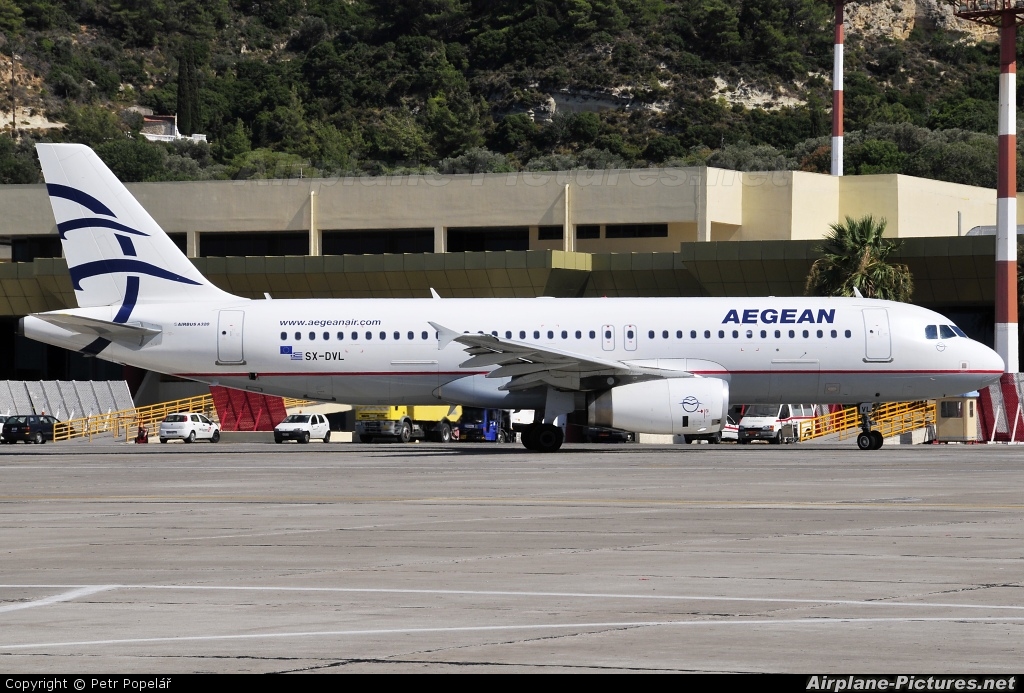 Aegean Airlines SX-DVL aircraft at Rhodes - Diagoras