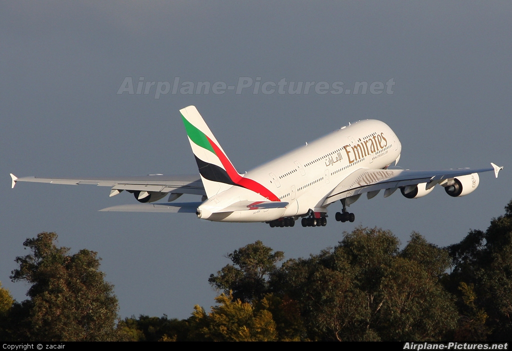 Emirates Airlines A6-EDE aircraft at Perth, WA