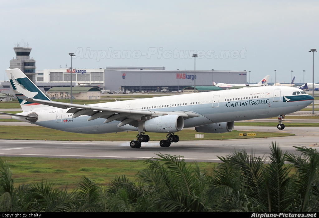 Cathay Pacific B-LAF aircraft at Kuala Lumpur Intl