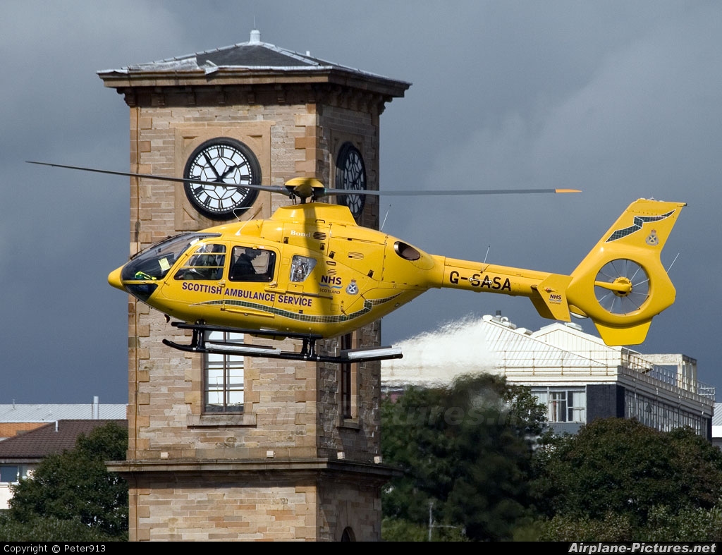 Scottish Ambulance Service G-SASA aircraft at Glasgow - Heliport