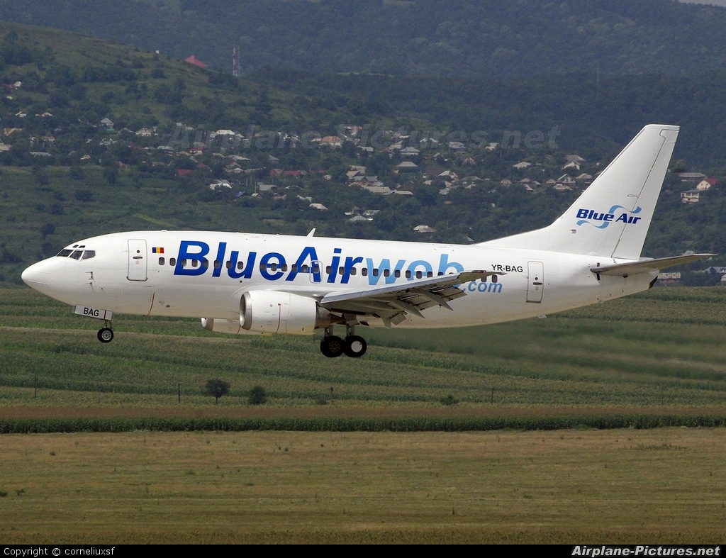 Blue Air YR-BAG aircraft at Bacau