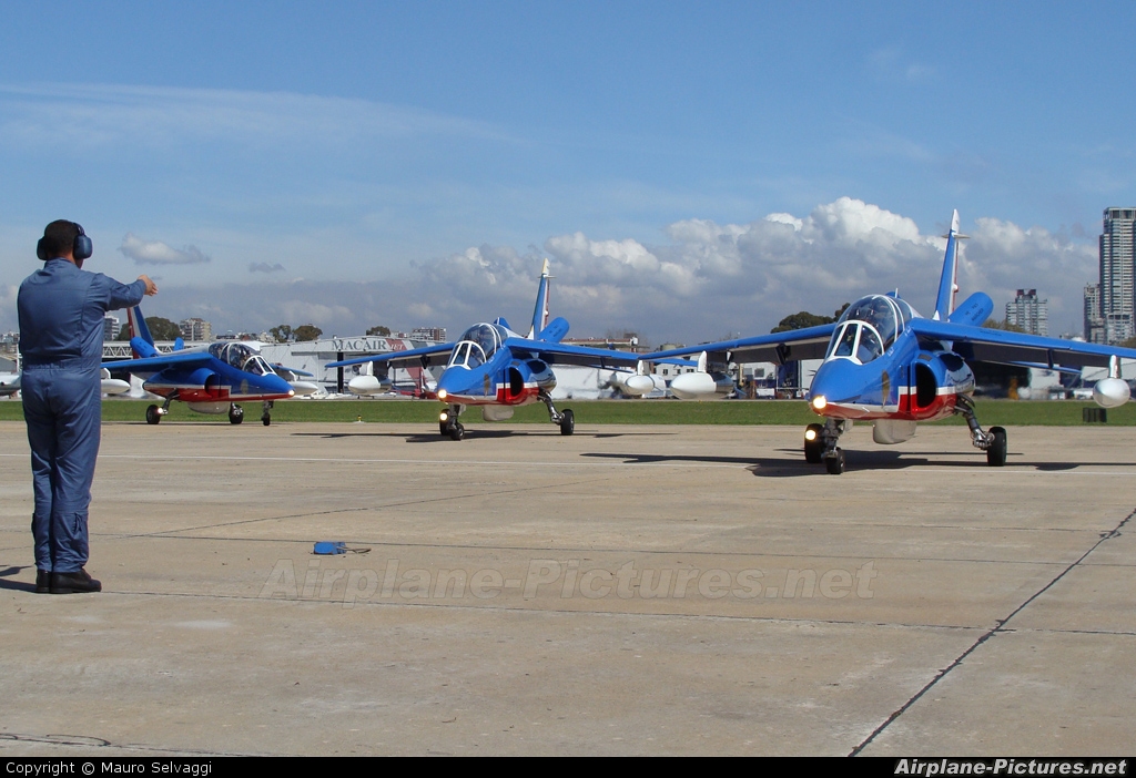 France - Air Force "Patrouille de France" E117 aircraft at Buenos Aires - Jorge Newbery