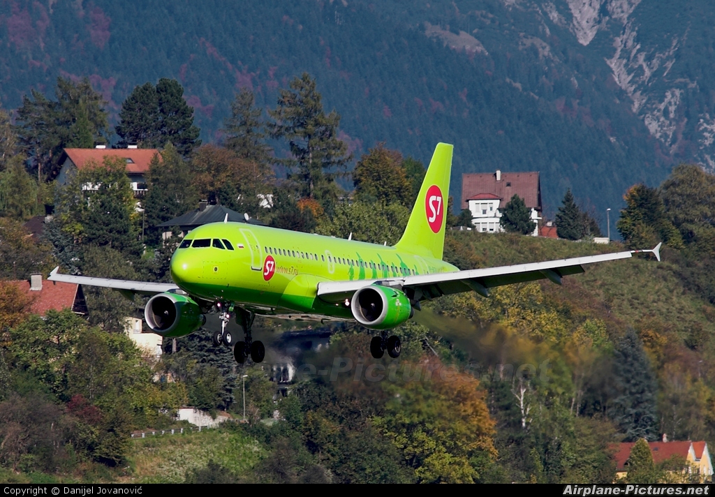 S7 Airlines VP-BTV aircraft at Innsbruck