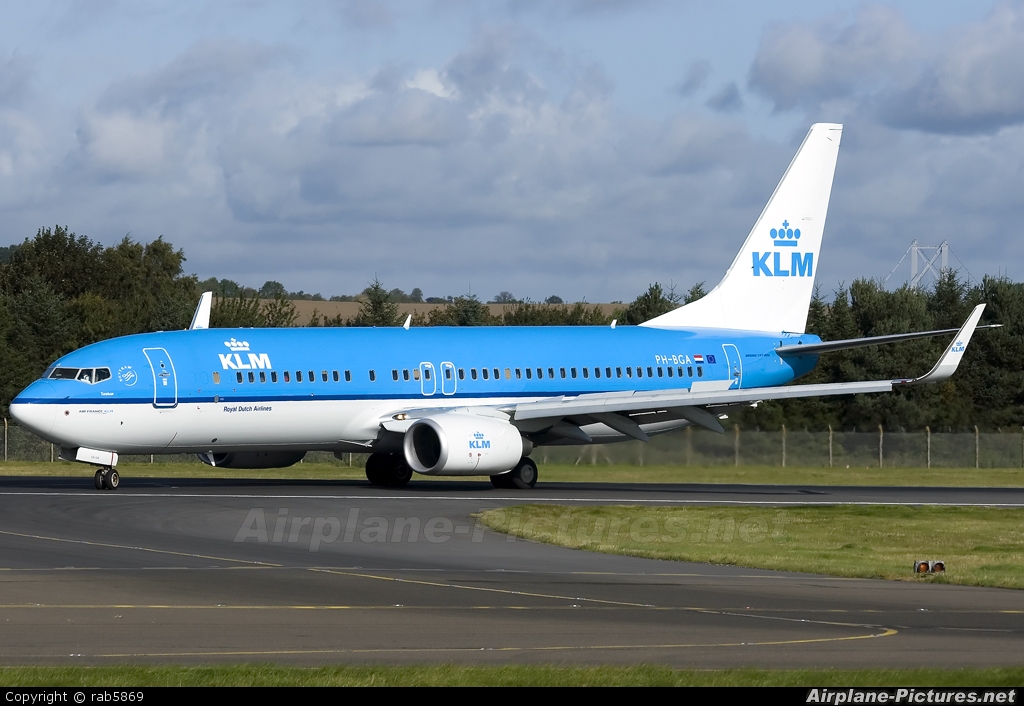 KLM PH-BGA aircraft at Edinburgh