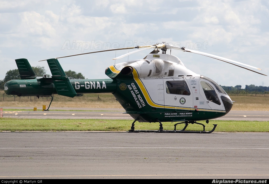 Great North Air Ambulance G-GNAA aircraft at Durham Tees Valley