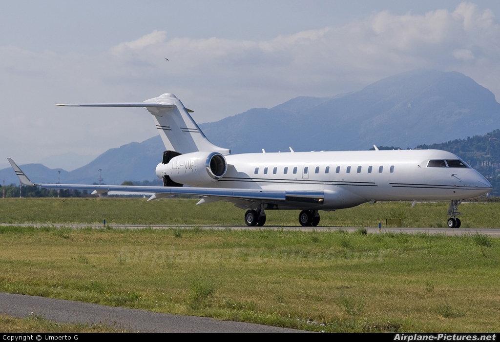 Global Jet Luxembourg LX-VIP aircraft at Bergamo - Orio al Serio