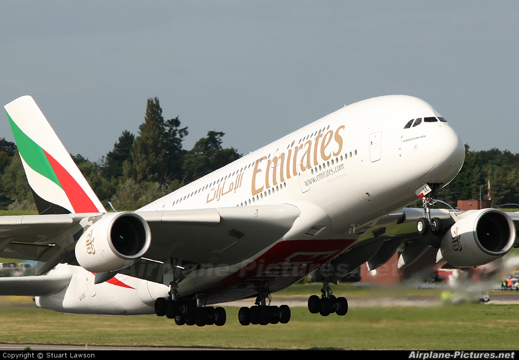 Emirates Airlines A6-EDE aircraft at Birmingham