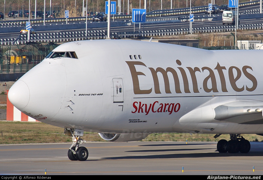 Emirates Sky Cargo N415MC aircraft at Barcelona - El Prat