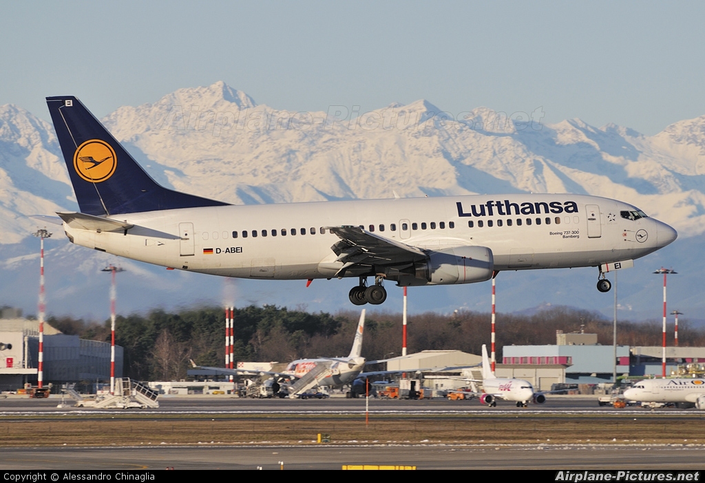 Lufthansa D-ABEI aircraft at Milan - Malpensa
