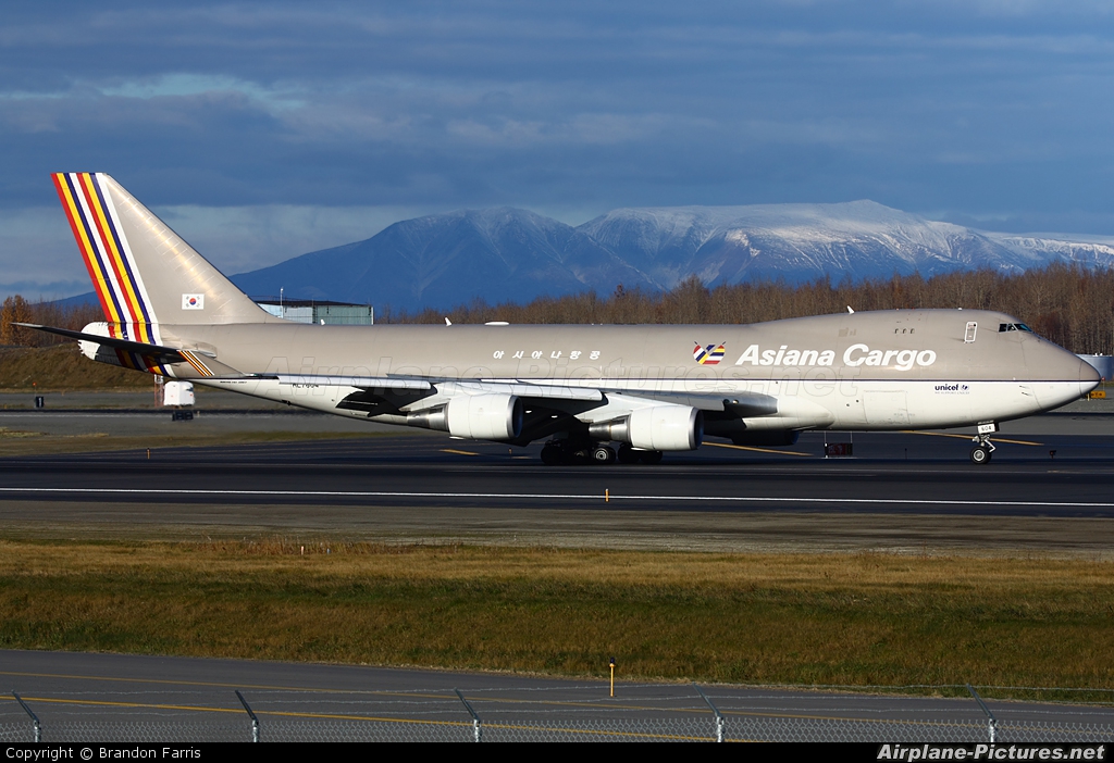 Asiana Cargo HL7604 aircraft at Anchorage - Ted Stevens Intl / Kulis Air National Guard Base