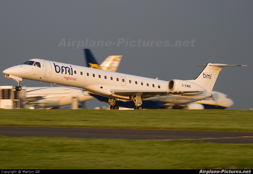 BMI Regional G-EMBI aircraft at Leeds Bradford