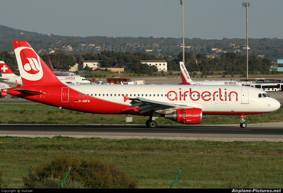 Air Berlin D-ABFB aircraft at Palma de Mallorca