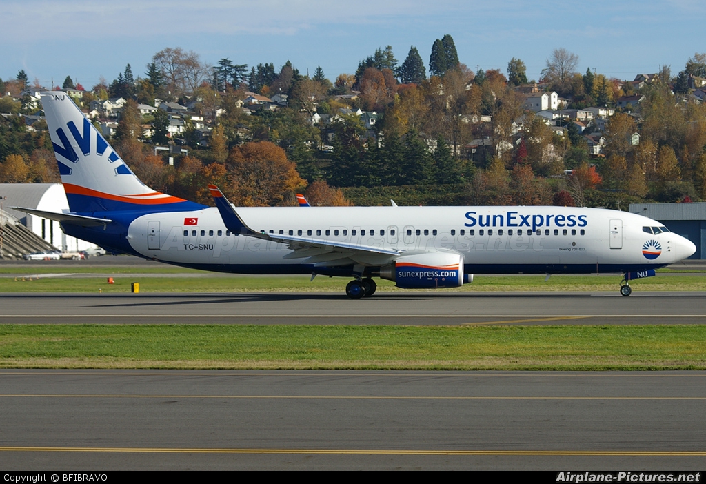 SunExpress TC-SNU aircraft at Seattle - Boeing Field / King County Intl