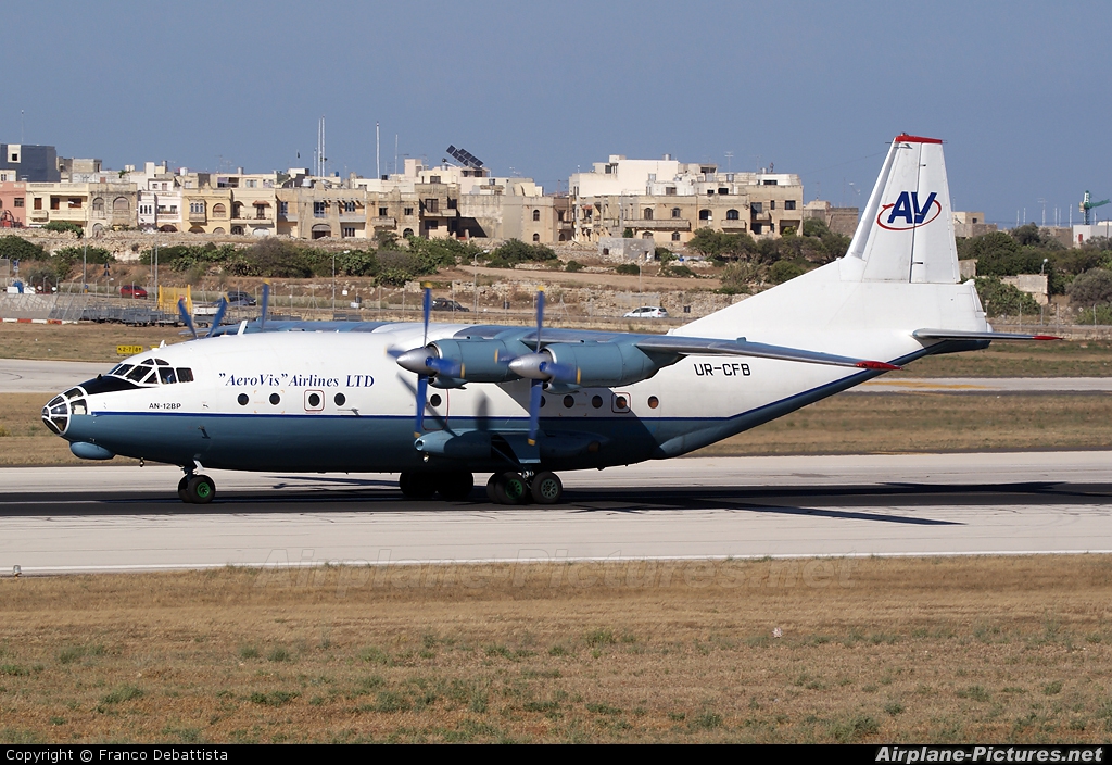 AeroVis Airlines UR-CFB aircraft at Malta Intl