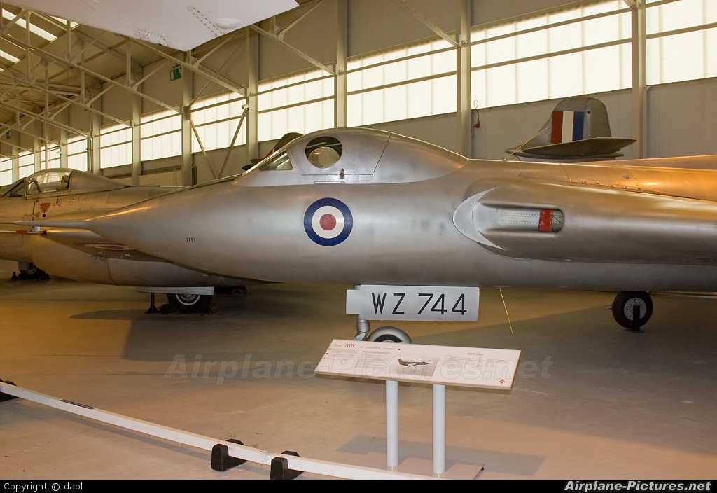 Royal Air Force WZ744 aircraft at Cosford - RAF Museum