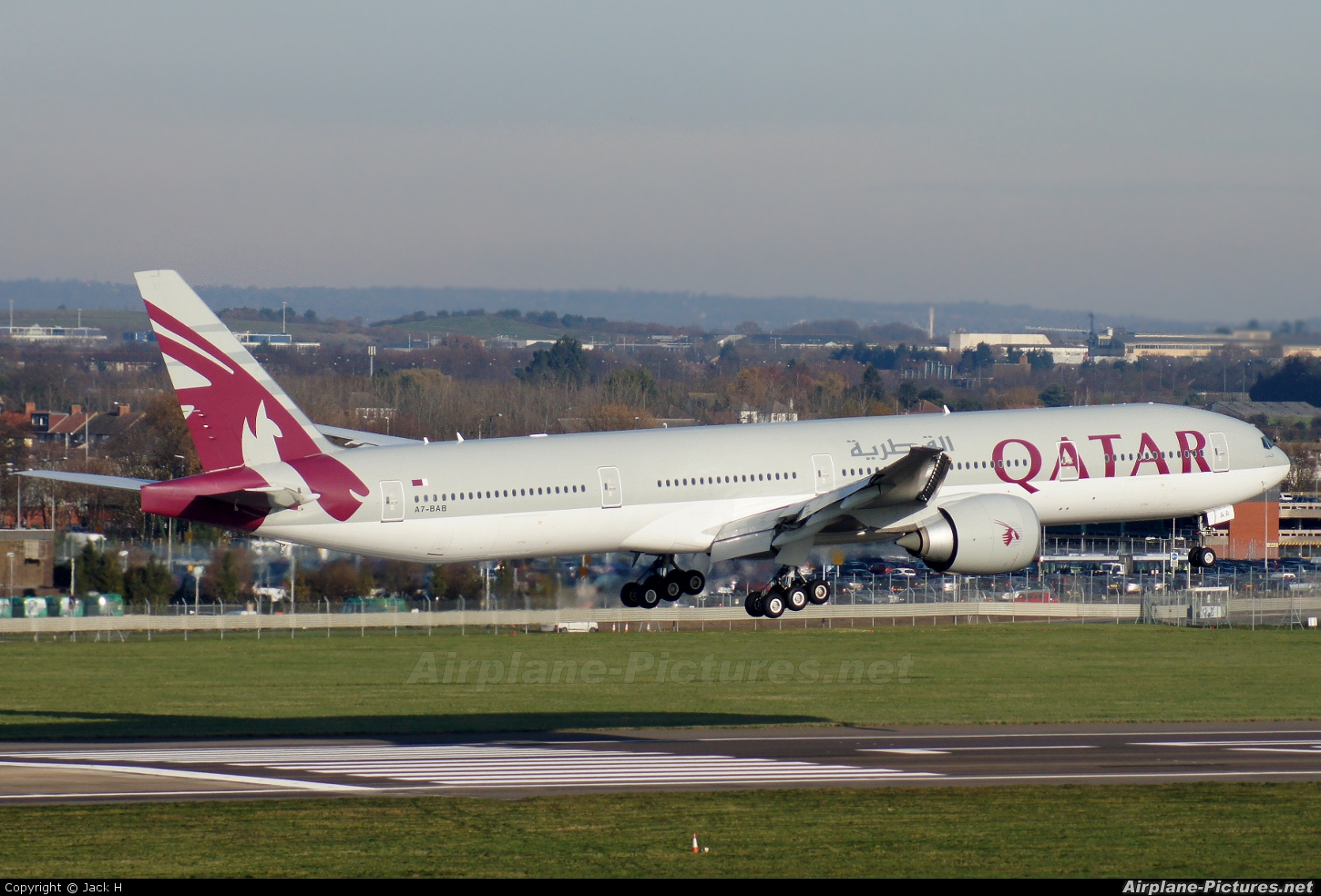 Qatar Airways A7-BAB aircraft at London - Heathrow