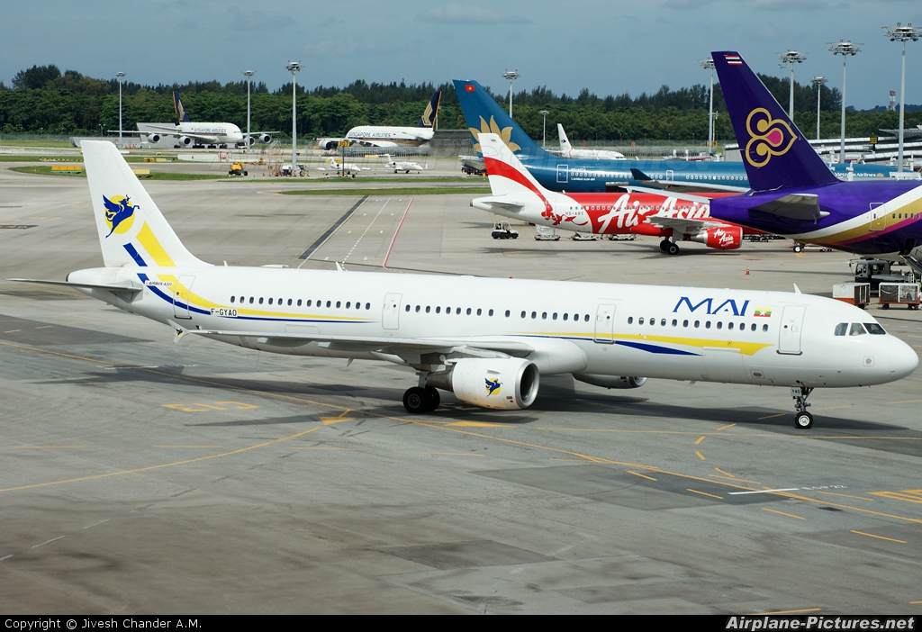 Myanmar Airways International F-GYAO aircraft at Singapore - Changi