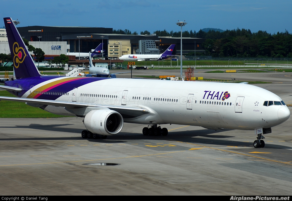 Thai Airways HS-TKC aircraft at Singapore - Changi