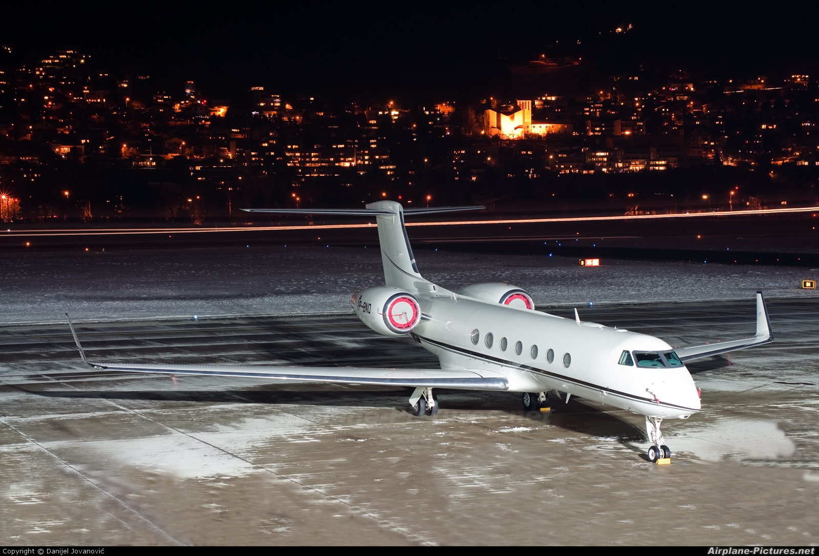 Private VP-BNO aircraft at Innsbruck