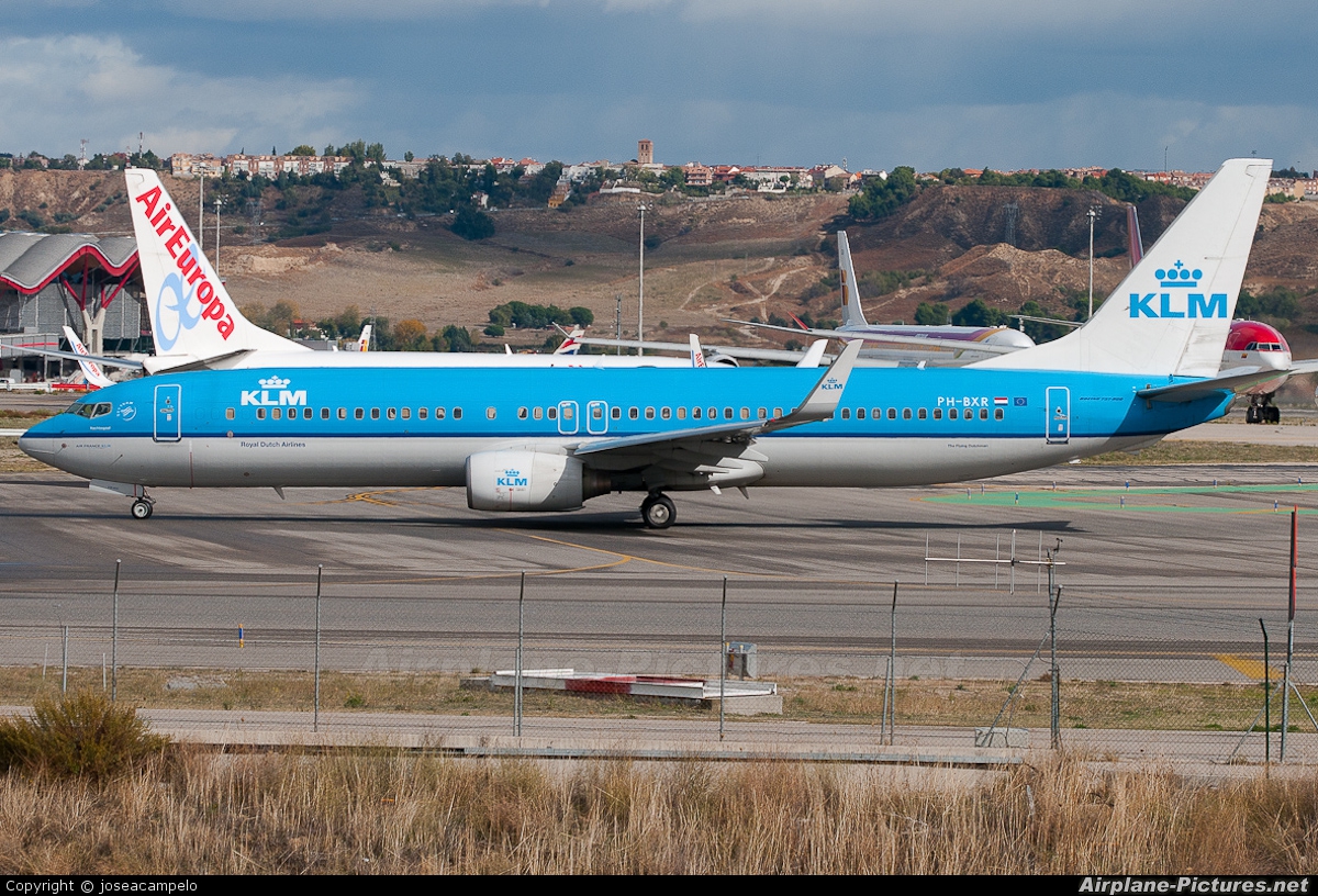 KLM PH-BXR aircraft at Madrid - Barajas