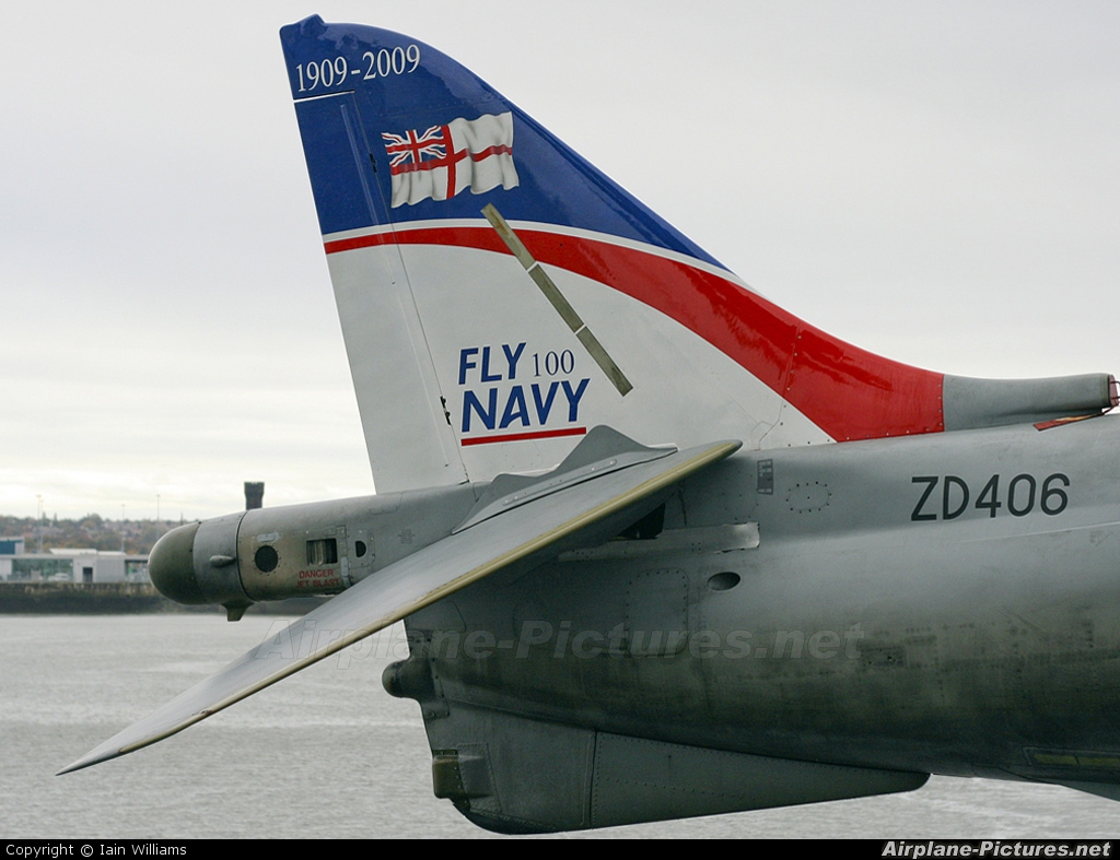 Royal Navy ZD406 aircraft at Off Airport - England