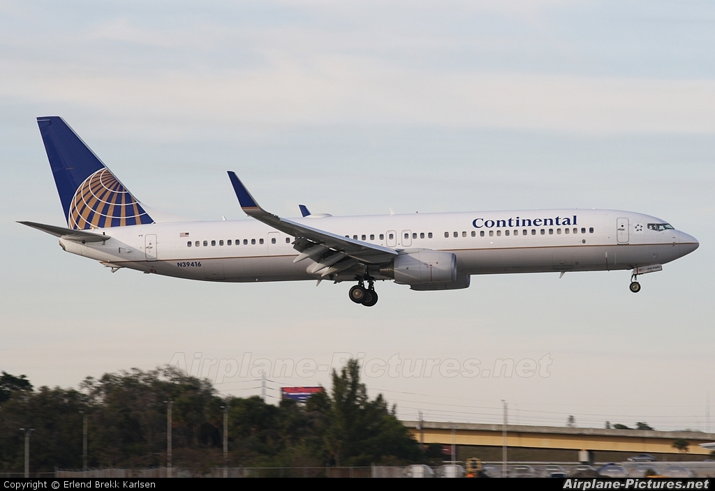 Continental Airlines N39416 aircraft at Fort Lauderdale - Hollywood Intl