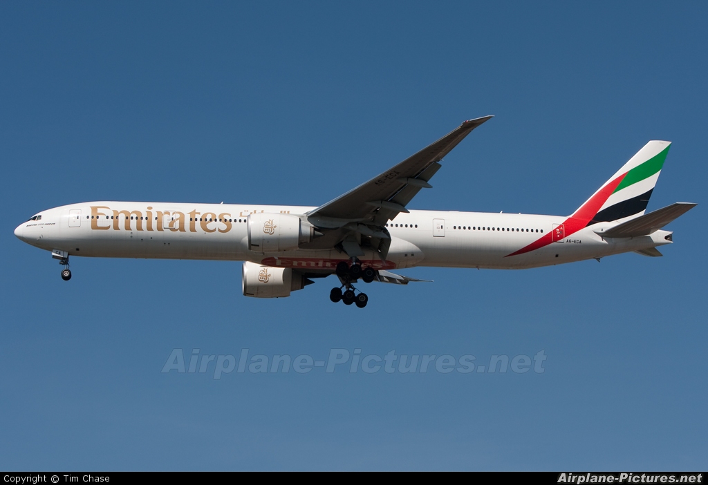 Emirates Airlines A6-ECA aircraft at London - Heathrow