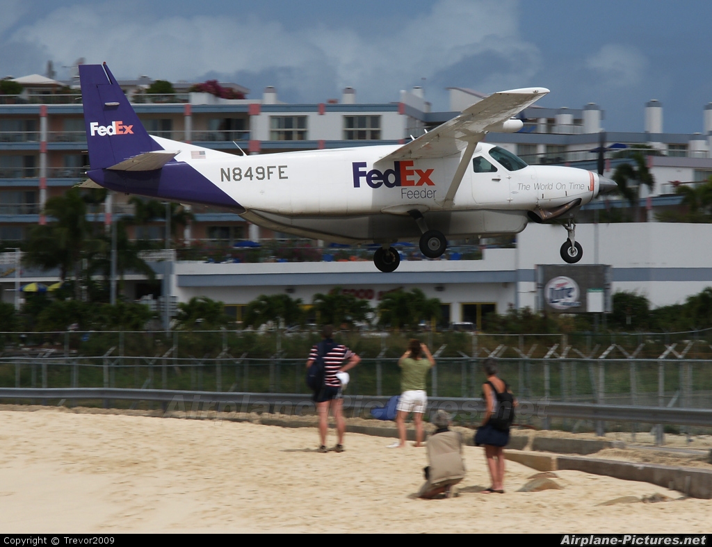 FedEx Feeder N849FE aircraft at Sint Maarten - Princess Juliana Intl