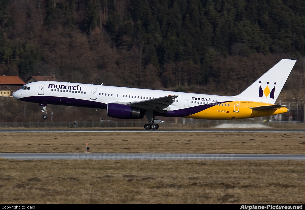 Monarch Airlines G-DAJB aircraft at Innsbruck