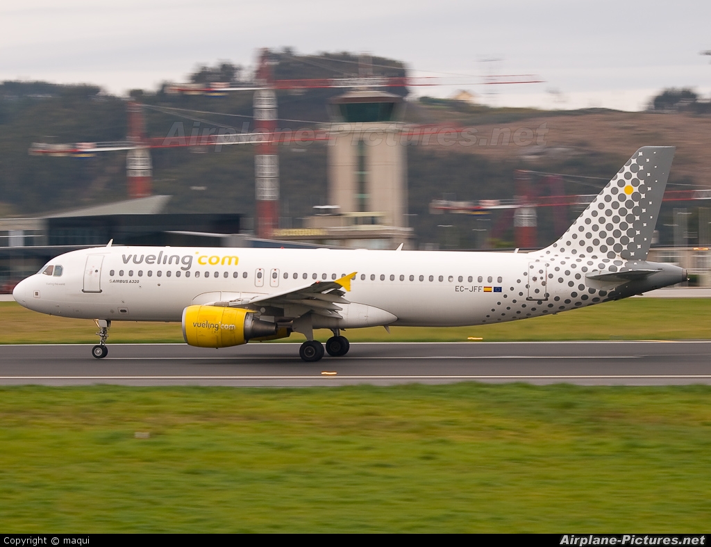 Vueling Airlines EC-JFF aircraft at La Coruña