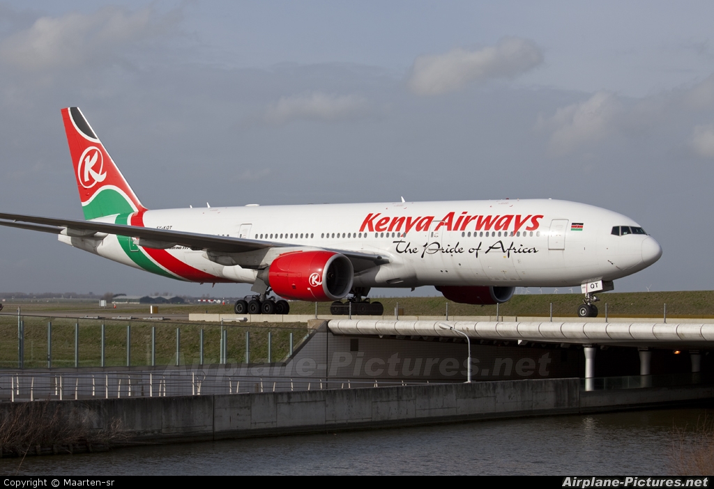 Kenya Airways 5Y-KQT aircraft at Amsterdam - Schiphol
