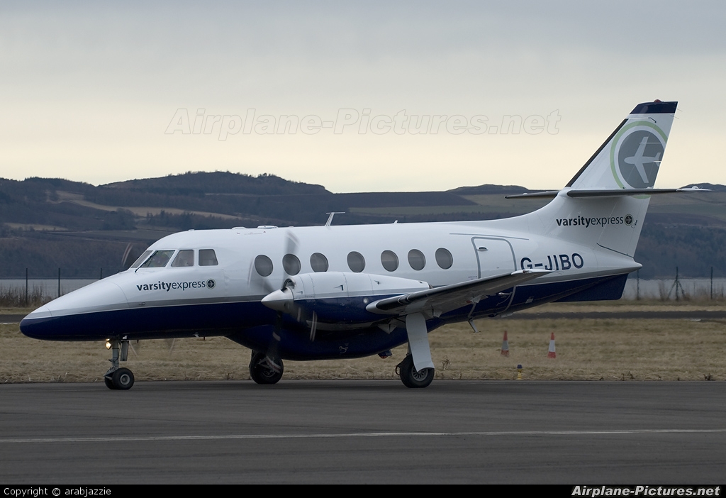 Varsity Express G-JIBO aircraft at Dundee