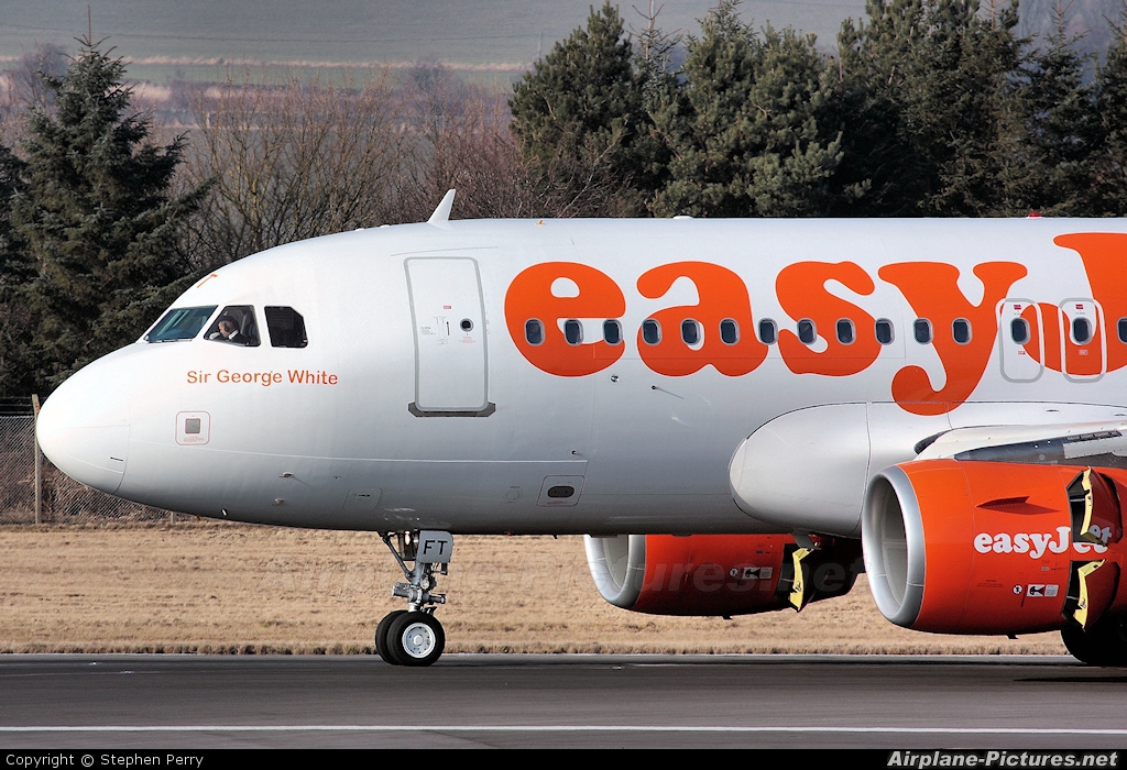 easyJet G-EZFT aircraft at Edinburgh