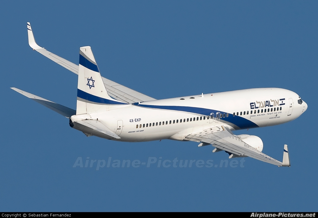 El Al Israel Airlines 4X-EKP aircraft at Barcelona - El Prat
