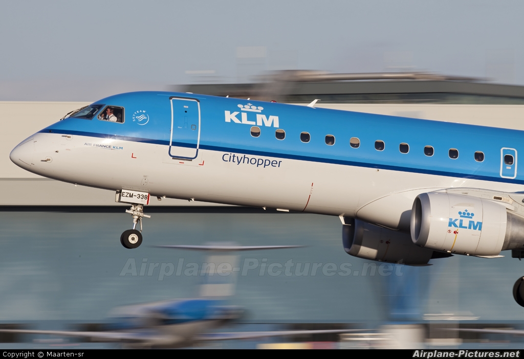 KLM Cityhopper PH-EZM aircraft at Amsterdam - Schiphol