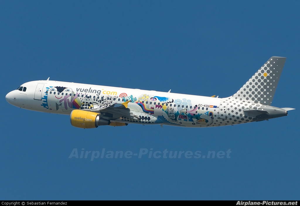 Vueling Airlines EC-KDG aircraft at Barcelona - El Prat