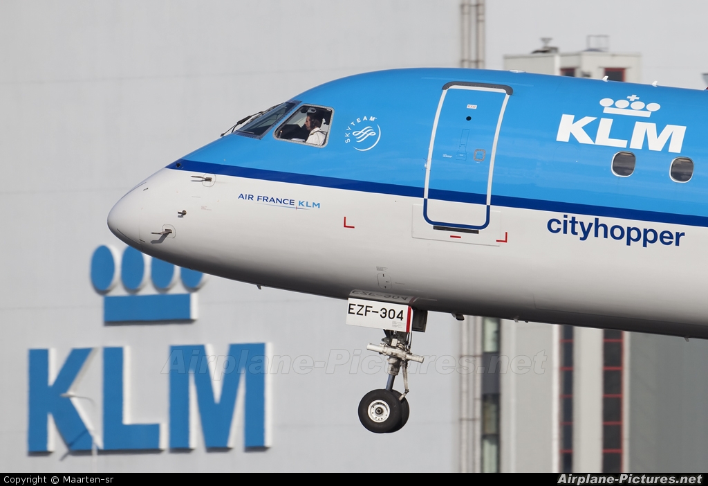 KLM Cityhopper PH-EZF aircraft at Amsterdam - Schiphol